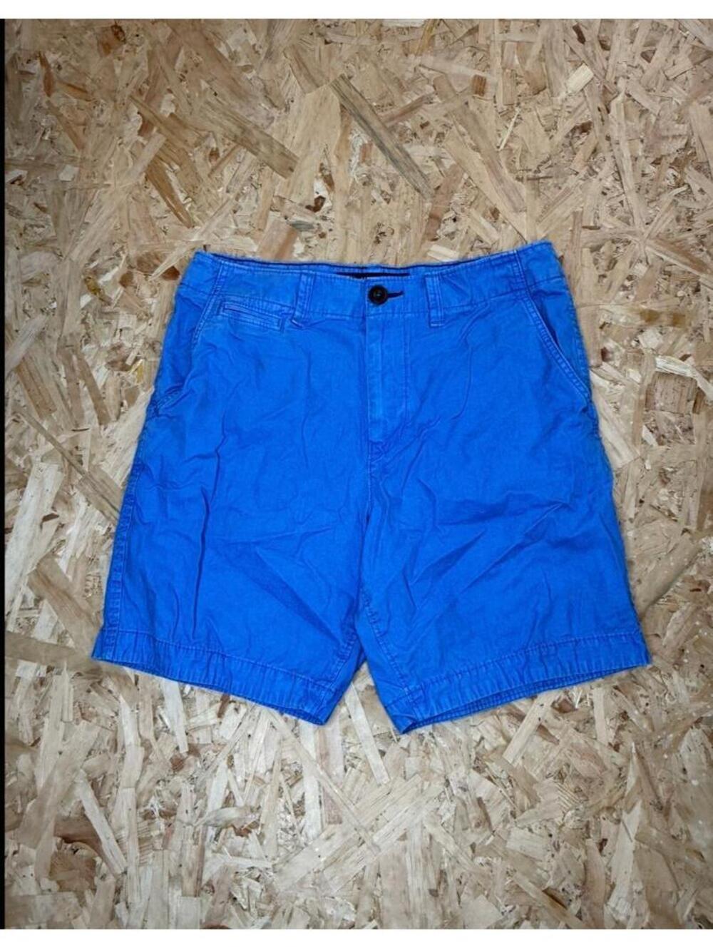 American Eagle Outfitters Mens Shorts Size 30 Blue Cotton Chino Flat Front